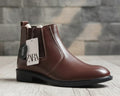 Men’s Premium Brown Chelsea Boots – Classic Formal Slip-On Ankle Boots