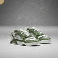 Olive Green & White Streetwear Shoes